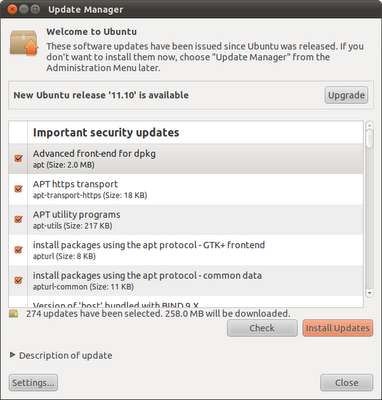Actualizando Ubuntu 11.04 a 11.10 Actualizando Ubuntu 11.04 a 11.10