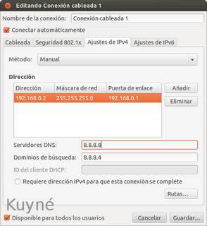 Como cambiar el servidor DNS y la dirección IP en Ubuntu Como cambiar el servidor DNS y la dirección IP en Ubuntu