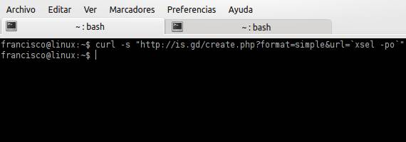 Acorta enlaces desde la consola Acorta enlaces desde la consola