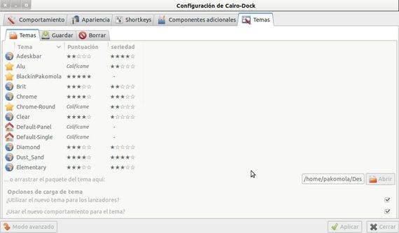 Cómo instalar tema en Cairo-Dock Cómo instalar tema en Cairo-Dock