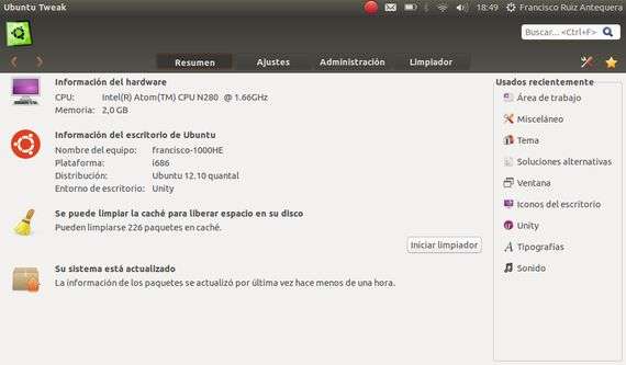 Modificando el aspecto de Unity con Ubuntu-tweak-tools Modificando el aspecto de Unity con Ubuntu-tweak-tools