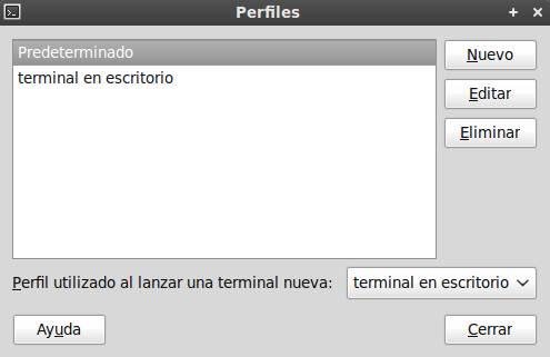 Editando la terminal