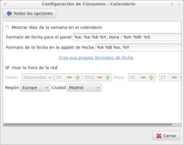 Configuración de Cinnamon