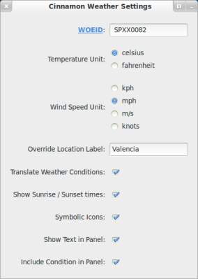 Instalar en el panel de Cinnamon un applet con información del clima Instalar en el panel de Cinnamon un applet con información del clima