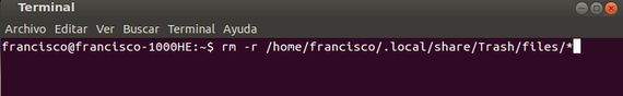 Como gestionar la papelera desde la terminal
