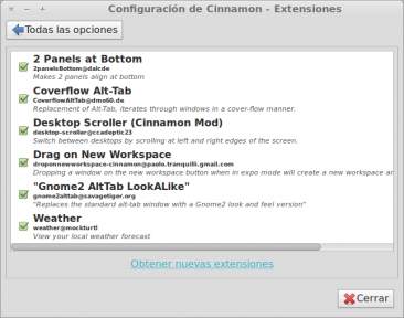 Configuración de Cinnamon