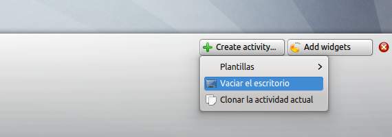 Creando actividades en KDE Creando actividades en KDE