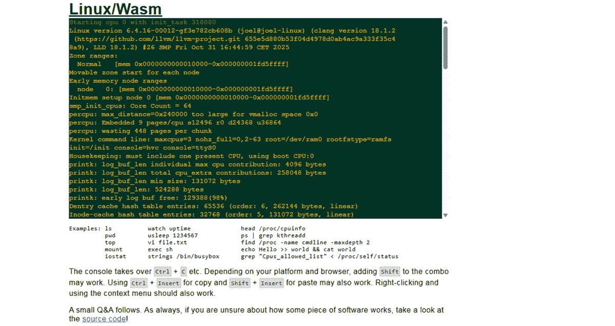 Linux-Wasm Linux-Wasm